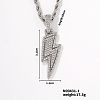 European and American Fashion Lightning Brass Rhinestone Pendant Necklaces HP4417-1-1