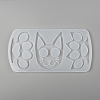 Cat & Paw Shape Self Defense Keychain Silicone Molds DIY-P006-30-2