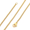 1.8mm Rack Plating Brass Box Chain Necklaces for Women Men MAK-L044-60G-2-4