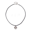 4pcs Alloy Pendant Necklaces NJEW-JN04889-2