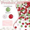 1500Pcs 3 Colors ABS Plastic Imitation Pearl Round Beads MACR-HY0001-20-2