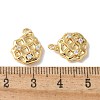 Brass Micro Pave Clear Cubic Zirconia Pendants KK-Q031-05G-3