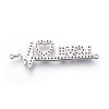 Brass Micro Pave Cubic Zirconia Links KK-O109-09B-P-2