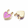 Alloy Enamel Charms ENAM-T012-02T-RS-3