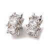 Brass Micro Pave Cubic Zirconia Beads KK-CJC0013-07P-RS-1