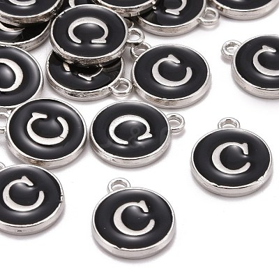 Platinum Plated Alloy Charms ENAM-S118-02C-P-1