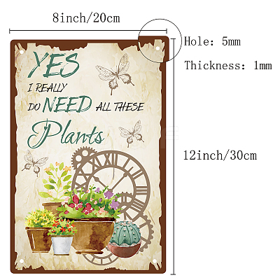 Rectangle Metal Iron Sign Poster AJEW-WH0157-356-1