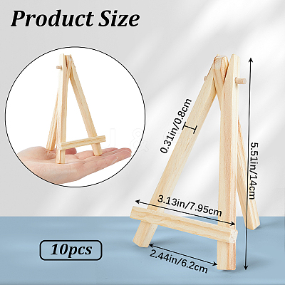 Foldable Wood Triangle Easel WOOD-WH0022-55B-1