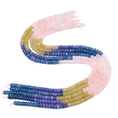 Natural Quartz Crystal & Rose Quartz & Dyed White Jade Beads Strands G-Z135-C10-1