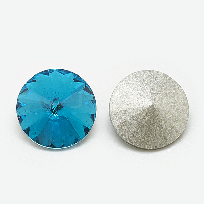 Pointed Back Glass Rhinestone Cabochons RGLA-T086-10mm-12-1