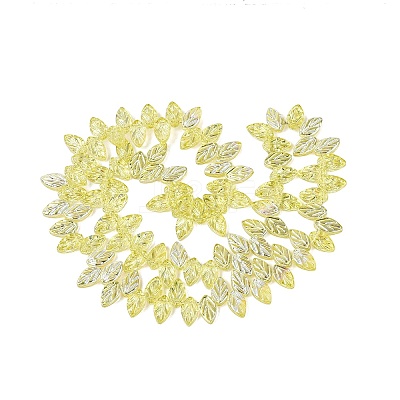 Electroplate Transparent Glass Beads Strands EGLA-N056-03A-03-1