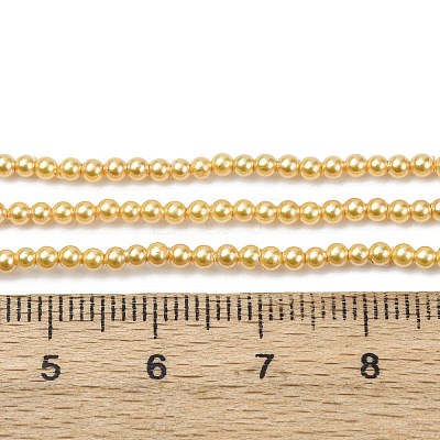 Electroplated Shell Pearl Beads Strands BSHE-G041-2mm-01-1