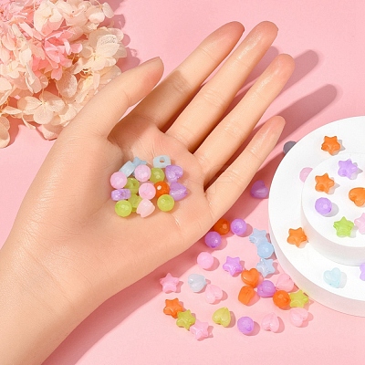 575Pcs 15 Style Imitation Jelly Acrylic Beads MACR-YW0001-79-1