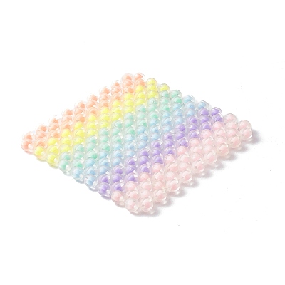 6 Colors Transparent Acrylic Pumpkin Beads Cup Mat AJEW-CM00001-1
