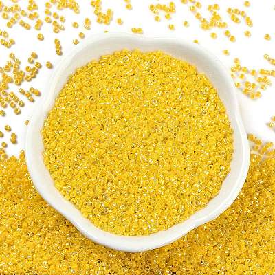 Opaque Colours Luster Glass Seed Beads SEED-H003-12H-1