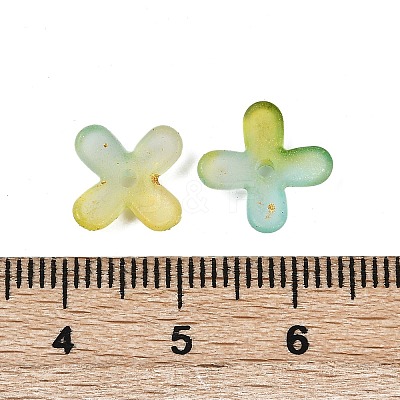 Metal Enlaced Acrylic Bead Caps OACR-G044-01E-1