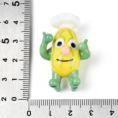 Handmade Lampwork Cartoon Chef Display Decorations LAMP-T025-12D-1