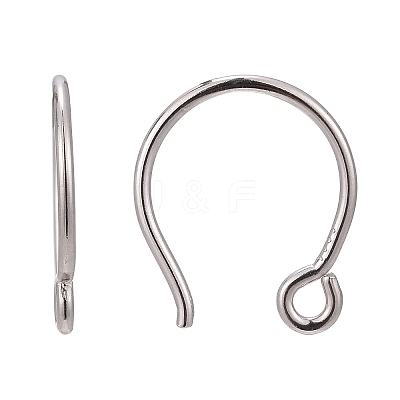 Anti-Tarnish Rhodium Plated Sterling Silver Earring Hooks X-STER-N0001-028-1