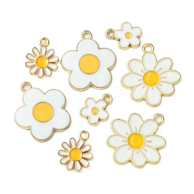 8Pcs 4 Styles Alloy Enamel Charms ENAM-YW0003-11-1