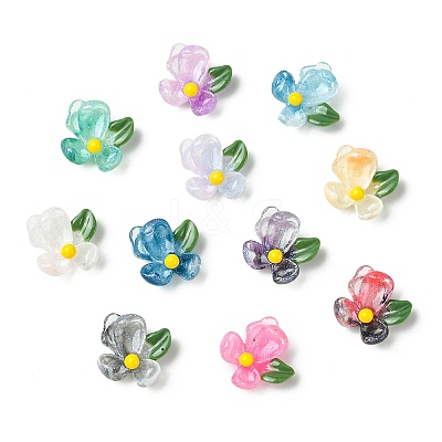 100Pcs 10 Colors Transparent Resin Cabochons FIND-CJ0004-67-1