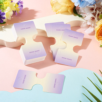50Pcs Folding Paper Jewelry Display Cards ODIS-TA0001-07B-1