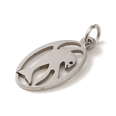 Non-Tarnish 201 Stainless Steel Pendants STAS-E217-40P-1