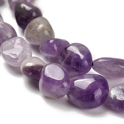 Natural Chevron Amethyst Beads Strands G-P497-01E-84-1