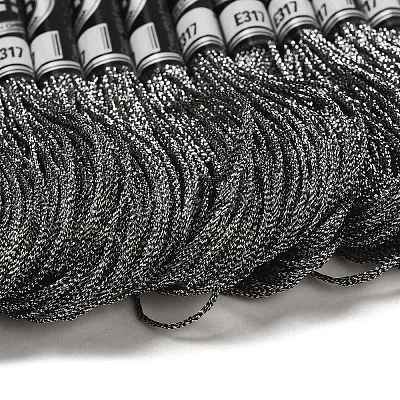 10 Skeins 12-Ply Metallic Polyester Embroidery Floss OCOR-Q057-A09-1