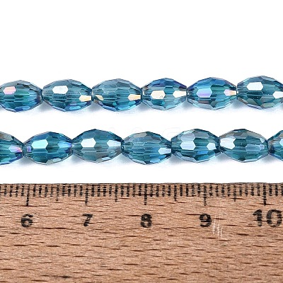 Electroplate Transparent Glass Beads Strands GL-N002-01A-A12-1