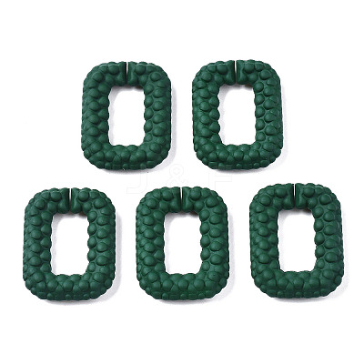 Spray Painted CCB Plastic Linking Rings CCB-Q091-009B-1
