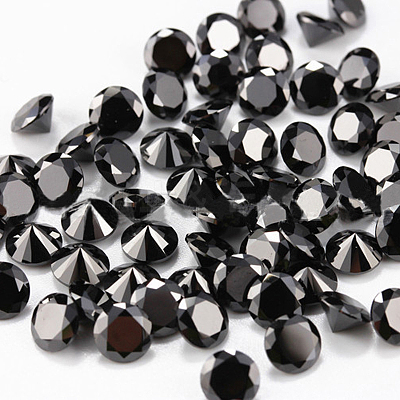 Diamond Shaped Cubic Zirconia Pointed Back Cabochons ZIRC-R004-5mm-02-1
