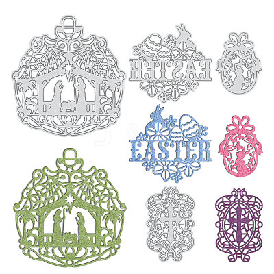 Easter Carbon Steel Cutting Dies Stencils DIY-DM0001-021-1