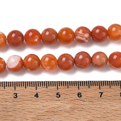 Natural Agate Beads Strands G-G754-06-8mm-1