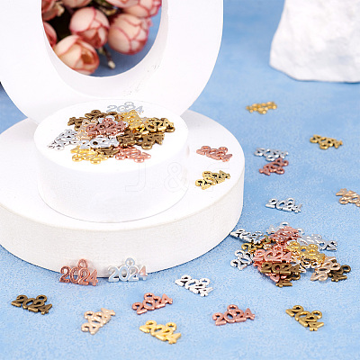 140Pcs 7 Colors Alloy Pendants FIND-TA0004-55-1