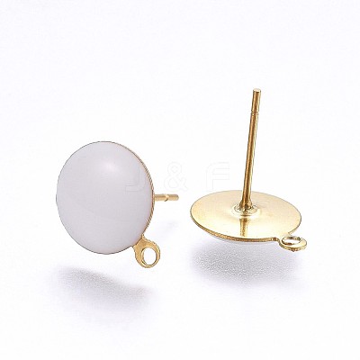 Ion Plating(IP) 304 Stainless Steel Stud Earring Findings LS-X-STAS-P203-A06-02-1