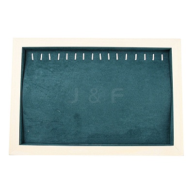 Rectangle Microfiber Cloth Pendant Necklaces Display Stands NDIS-E023-01-1