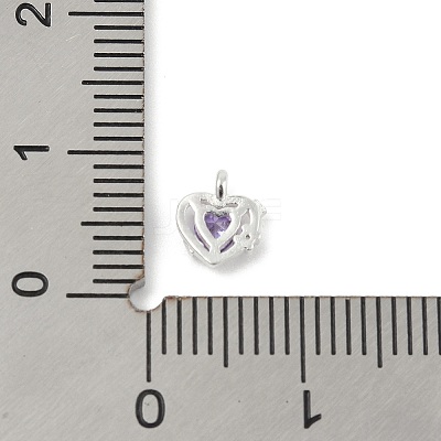 925 Sterling Silver Micro Pave Cubic Zirconia Pendants LS-STER-Q002-02D-1