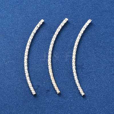 925 Sterling Silver Curved Tube Beads STER-H112-07B-1