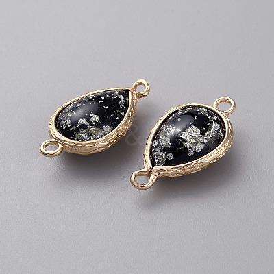 Resin Imitation Shell/Opal Connector Charms RESI-WH0035-61D-1
