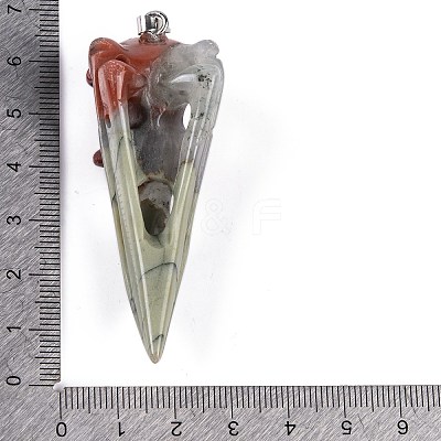 Natural African Bloodstone Big Pendants G-Q172-12A-1