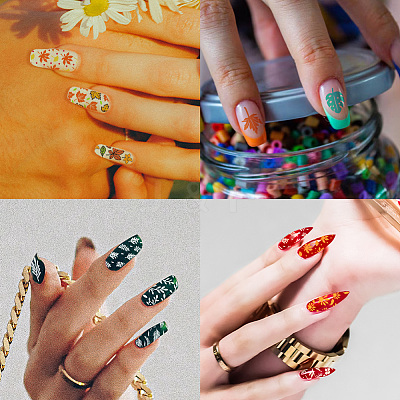 Stainless Steel DIY Nail Art Templates MRMJ-WH0092-005-1