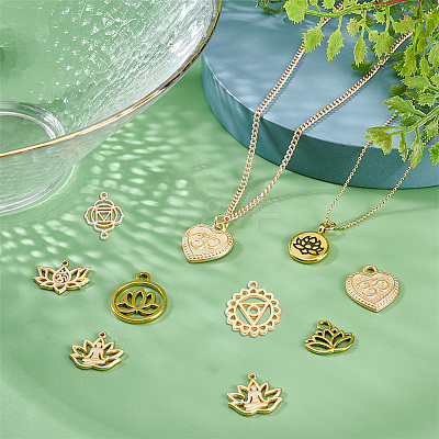 Yoga Theme Alloy Pendants PALLOY-SC0002-87-1