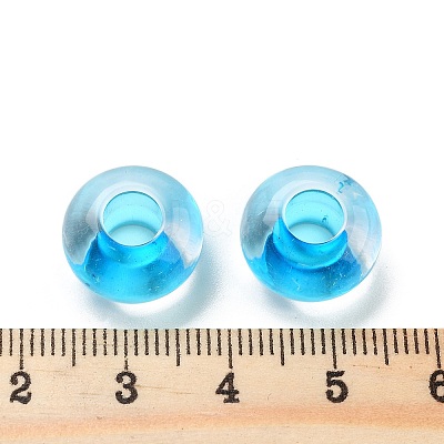 Transparent Acrylic European Beads TACR-P009-C01-10-1