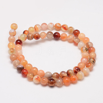 Natural Sardonyx Beads Strands X-G-K155-D-6mm-01-1