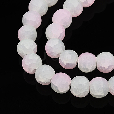 Crackle Glass Beads Strands GLAA-N009-8mm-01-1