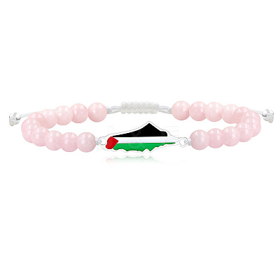 Palestine Map 304 Stainless Steel Enamel Link Bracelets FS-WGEA228-20-1