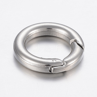 Tarnish Resistant 304 Stainless Steel Spring Gate Rings LS-STAS-P198-09C-1