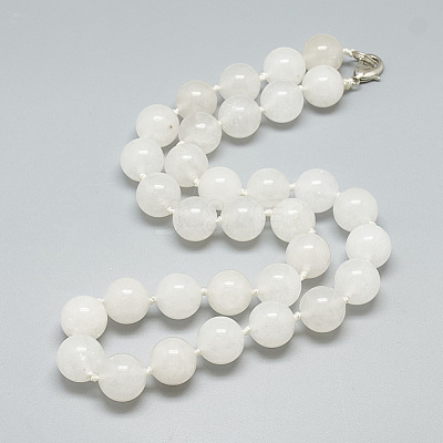Natural Quartz Crystal Beaded Necklaces NJEW-S405-07-1