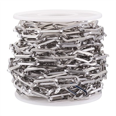 Tarnish Resistant 304 Stainless Steel Paperclip Chains STAS-R100-38-1