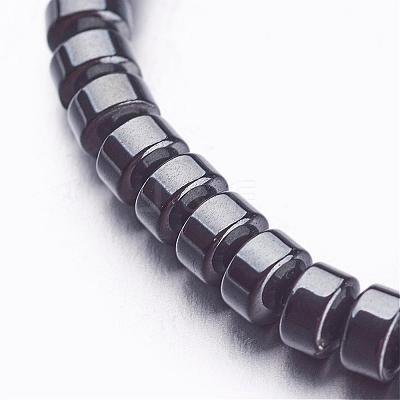 Non-magnetic Synthetic Hematite Beaded Stretch Bracelets BJEW-F228-01-1